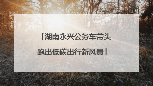 湖南永兴公务车带头跑出低碳出行新风景